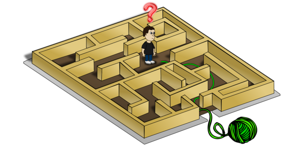 Erstsemesterbegrüßung und Orientierungstage Orientierung durch einen Faden im Labyrinth