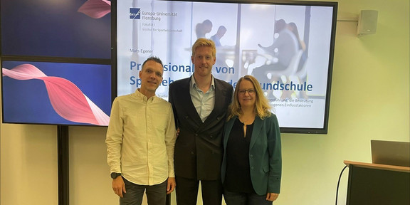 Mats Egerer, Prof. Miriam Seyda und Prof. Dr. Stefan Meier  