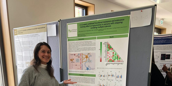 Tiffany Wences presenting her poster Tiffany Wences presenting her poster