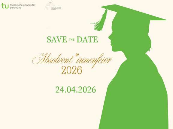 Save the date-Flyer: Absolvent*innenfeier 2026 am 24.04.26