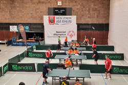 4 zeitgleich stattfindende Tischtennisspiele bei den Special Olympics NRW 2022