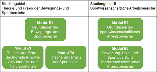 Übersicht Wahlpflichtfach "Sport" im Studiengang Bachelor of Arts "Erziehungswissenschaften"