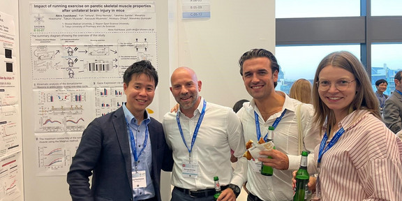 Prof. Dr. Dr. Philipp Zimmer, Prof. Dr. Yoshikawa, David Walzik and Frederike Adamek at the congress in Frankfurt